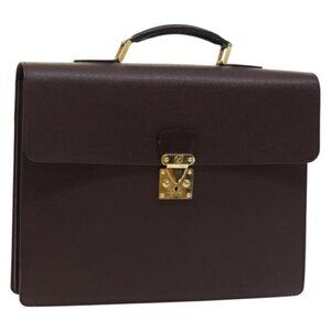 LOUIS VUITTON Taiga Serviette Kourad Business Bag Acajou LV Auth